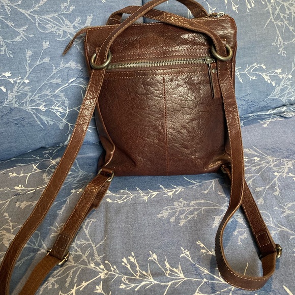 SPIKES AND SPARROW convertible bag to backpack leather - Picture 3 of 8